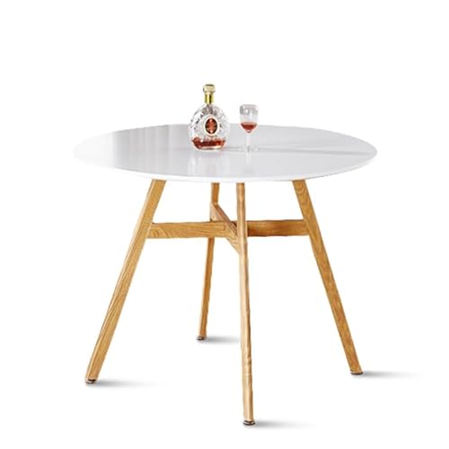 Designetsamaison Table à Manger Ronde scandinave en Bois 100cm - Umbria