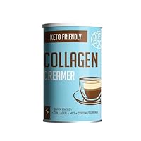 DIET-FOOD Keto Coffee Creamer Pulver 300g - Kaffeeweißer Laktosefrei - MCT Creamer Kaffee Creamer ohne Palmöl - Kaffeeweißer Zuckerfrei - Ideal für Bulletproof Coffee - Collagen + MCT + Coconut Drink