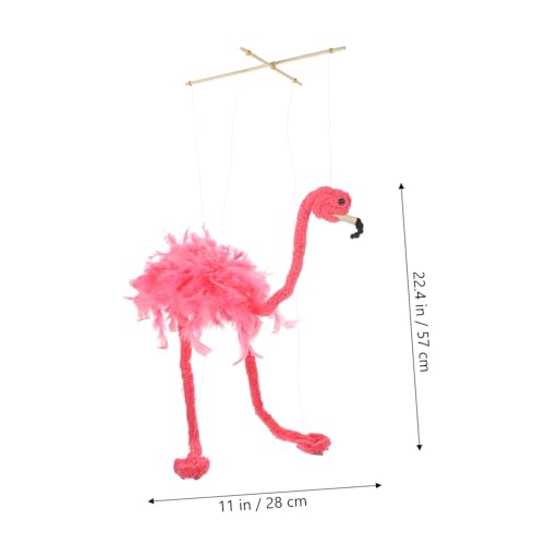 Totority NYIL00XHMORC0349J9S7U Plush String Flamingo Doll Marionettes Puppet Toy Educational Toy Interesting Marionettes Ostrich Puppet Animals Marionette Performance Plush Puppet Bird Puppet thumb #5
