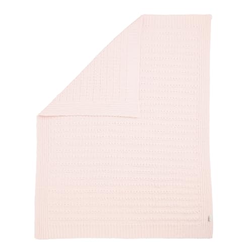 Mamas & Papas Nursery Small Chenille Blanket - Pink Stripe, 90x70cm - Image 2