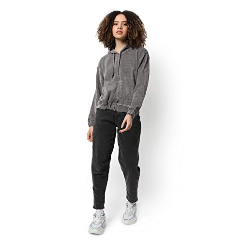 Image of PINACOLADA Women Stylish Zipper Sweatshirt Regular Fit for Casual Wear | Full Sleeves | Cotton | Sweatshirt Crafted with Comfort Fit and High Performance for Everyday Wear