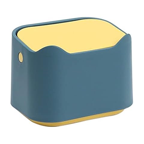 Cubo de basura de escritorio portátil con tapa tipo prensa Cover