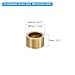 PATIKIL M6 Brass Spacers, 5 Pcs Metal Spacer Brass 6mm ID x 8mm OD x 5mm L Brass Spacers Screw Standoff for 1/4inch or M6 Screw Bolts