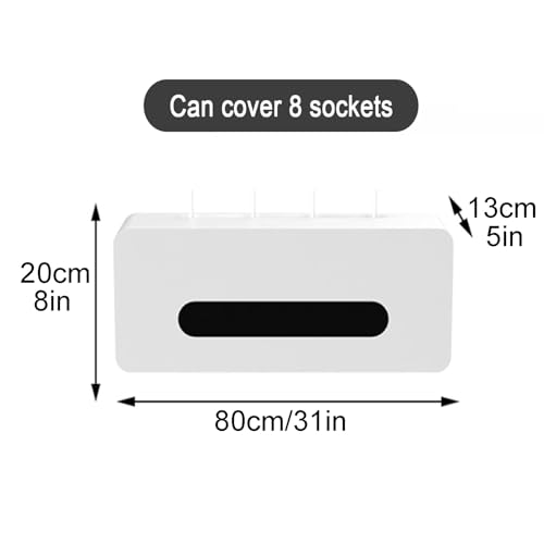 Solution de rangement élégante en bois massif gris pour box internet