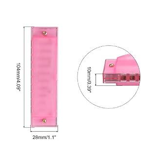 PATIKIL Clearly Colorful Lot de 2 harmonica translucide à 10 trous en ABS rose avec boîte en PVC pour instruments de… - Les Beatles, Paul McCartney, John Lennon, RIngo Starr, George Harrison PATIKIL Clearly Colorful Lot de 2 harmonica translucide à 10 trous en ABS rose avec boîte en PVC pour instruments de… – Image 2