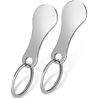 6 Pezzi, Portachiavi Per Carrello Della Spesa, In Metallo, Chip Per Carrello Della Spesa, In Acciaio Inox, Staccabile Con Anello Portachiavi Personalizzato Per Carrello Della Spesa (argento - Foto 14