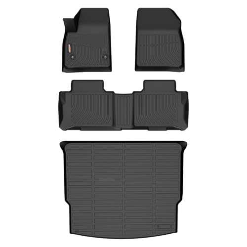 Binmotor-Floor Mats & Cargo Liner for Chevrolet/Chevy Blazer 2019-2026 Includes 1st+2nd Row All Weather Mats Cargo Trunk Mat Waterproof Car Mats for Chevy Blazer Accessories