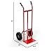 Winholt Equipment 508SP-RD Steel Hand Truck, All Welded Reinforced 8″ x 14″ Plates, Twin Handle, 10″ Semi-Pneumatic Wheels, 19