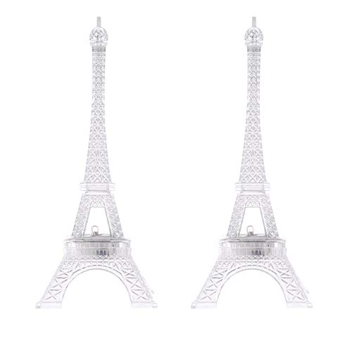 Cadeau creatif : lot de 2 veilleuses LED Tour Eiffel en acrylique