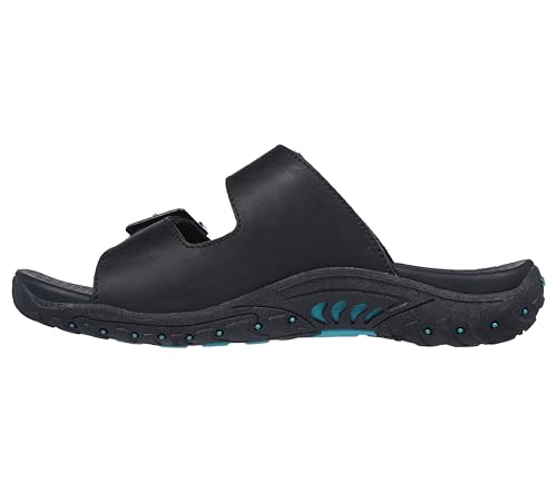 Skechers Women's Reggae Jammin Sandal,Black,6 M US