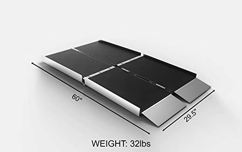 Ez-Access Suitcase Trifold Portable Ramp With An Applied Slip-Resistant Surface, 5 Foot #TOP1