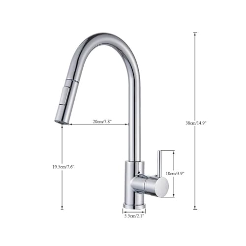 Robinet de cuisine noir extractible avec mitigeur eau chaude et froide orientable à 360° - 3