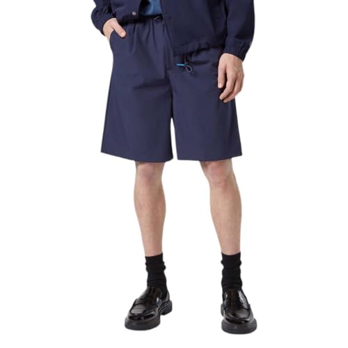 Scotch & Soda Men's Stretch Nylon-Blend Loose fit Bermuda Short, Navy, XL