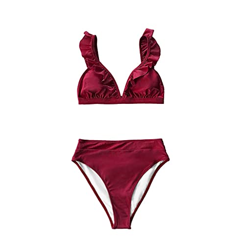 Maillot de bain deux pièces CLSDRZC avec culotte haute pour galber la silhouette
