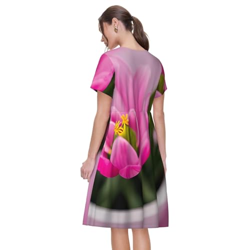 Robe d'été anti-transpiration manches courtes coupe ample