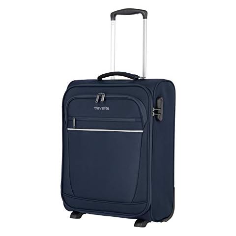 travelite Onboard Cabin Luggage Practical 2-Wheel suitcases with 2 Spacious Front Pockets Cover