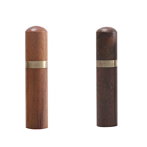Dtacke 2 Pcs Durable Black+ Brown Wooden Sewing Needle Organizer Box Toothpick Storage Holder Box DIY Sewing Needles Embroidery Case Box