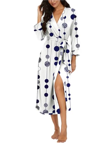 Image of VINTATRE Women Robes Long Knit Bathrobe Lightweight Soft Bath Robe with Pockets