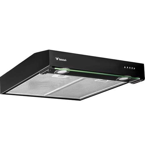 Lista de Campanas de Acero Inoxidable para Cocina los mejores 10. 47 GUTSTARK Campana Extractora de Pared Empotrable para Cocina Hogar 60 Cm 80W Acero Inoxidable Color Negro Capacidad de Extraccion de Aire 200m3 a 300m3 Incluye Luz Led 46 Lumenes 3...