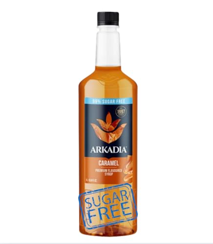 Arkadia 99 Sugar Free Caramel Syrup, 1L, Gluten-Free, Australian Made