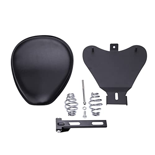Image of DREAMIZER Motorcycle Seat Cushion Driver Solo Seats with Spring Bracket PU Leather Compatible with Harley Honda Yamaha Kawasaki Sportster Iron 883 1200 Chopper Bobber Cafe Racer