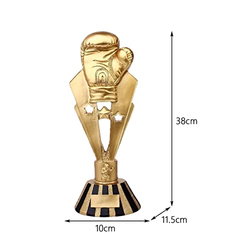 KLKCMS Troféu de boxe, luva de boxe, prêmio de boxe, estátua altamente detalhada, colecionável, para