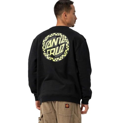 Pull Santa Cruz Malba Crash Dot sweat-shirt noir manches longues backprint crew