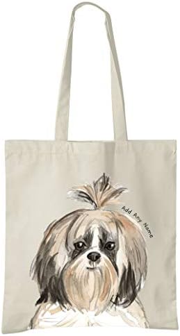 Personalised Dog Natural Cotton Tote Bag - Customised Pet Owner Gift - Pick a Breed & Add a Name