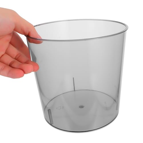 Caneca de basura pequeña gris de plástico para hogar y oficina miniatura 7