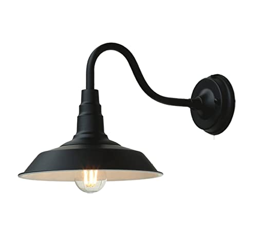 Lumière murale extérieure étanche style vintage industriel avec douille E27 pour maison