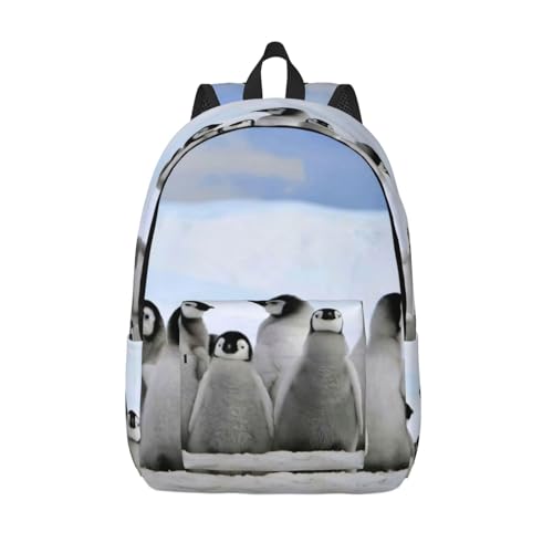Sac à dos d'ordinateur EdWal avec imprimé neige et jeunes pingouins pour voyage