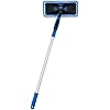 Unger Professional Indoor Window Cleaning Kit with 2' Pole Swivel Head Pad Washer for Glass, Mirrors & Flat Surfaces, Streak-Free Results, 2 Reusable Microfiber Pads, Wet or Dry Use