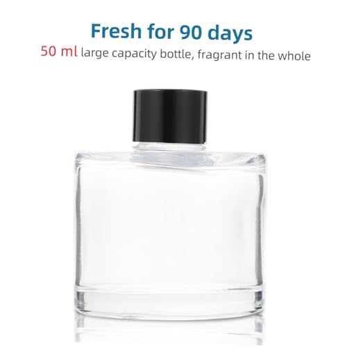 Botellas Difusoras de Aroma de Cristal 50ml con 10 Varillas Negras miniatura 3