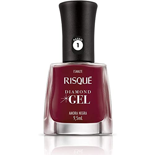 Esmalte Risqué Diamond Gel Amora Negra Cremoso 9, 5ml, Risqué, AMORA NEGRA, 9.5 ml 1 31P3IsNQvPL