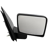 JC Whitney Passenger Side Non-Electric Mirror for Ford F-150 2004-2008 Manual Fold Without Signal Light & Puddle Lamp Textured New Body Style JFD82R