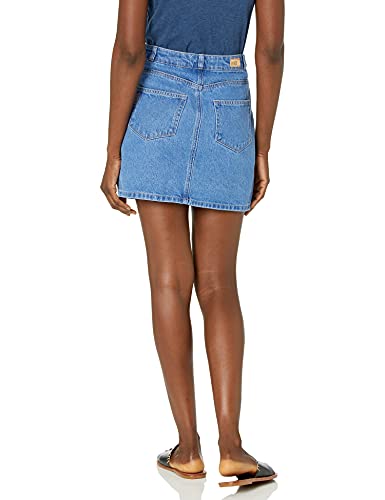 Paige Women's Esma Hi Rise A Line Skirt W/Snaps, Aviary, 30 #TOP1