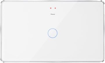 Interruptor inteligente Tuya Zigbee Interruptor de luz de parede de toque sem fio Zigbee integrado 4x2 Controle de voz Alexa Google Home (1 Gang)