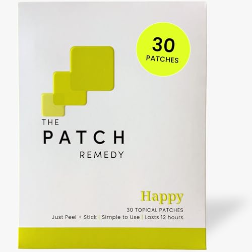 Image of The Patch Remedy Happy Patch | 5-HTP, L-Theanine, Rhodiola, Inositol, B6, Vitamin D3 | 30 Patches