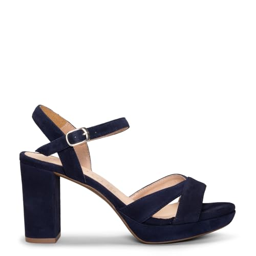 miMaO Sandalias Azul Marino de fiesta con tacón alto y plataforma, EU 41