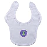 Hudson Baby Personalized Initial Bib- I, Girl, Violet