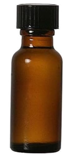 MRS Distributors 1/2 Oz Boston Round Amber Glass Bottle With Black Phenolic Polycone Liner Caps- 144 PACK; Perfect For Perfumes, Essential Oils, Aromatic Blends, Bath and Body, Reagent Liquids 15ml