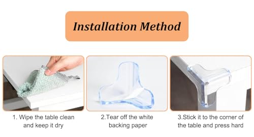 Image of 8 /12 /24 Pack Transparent PVC Table Corner Protectors Guards, Universal Furniture Corner Protectors, Edge Safety Cover Sharp Bumper Sticker Guards for Table Furniture (Airbag Type, 8Pack)