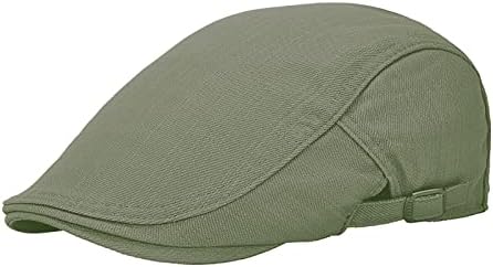 KeepSa Mens Vintage Flat Cap Gatsby Ivy Irish Newsboy Hat Hunting Cabbie Hat Adjustable Cotton Breathable Peaky Cap Beret Summer Hats