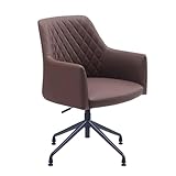 Sedero Silla de conferencia Vitoria - Silla de comedor de piel sintética (marrón oscuro)