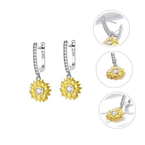 Pendientes de girasol Milisten accesorios de moda para orejas de niñas 7