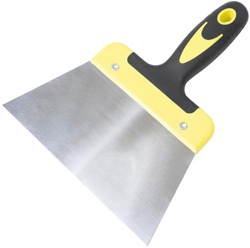 AERZETIX - C69686 - Spatule Trapézoïdale Souple 180mm - Spatule de Peinture - Couteau à Enduire/Mastic - Lisser Joints Plaque de Plâtre - Outil de Plâtrier/Plaquiste - Poignée en Plastique Bi-Matière