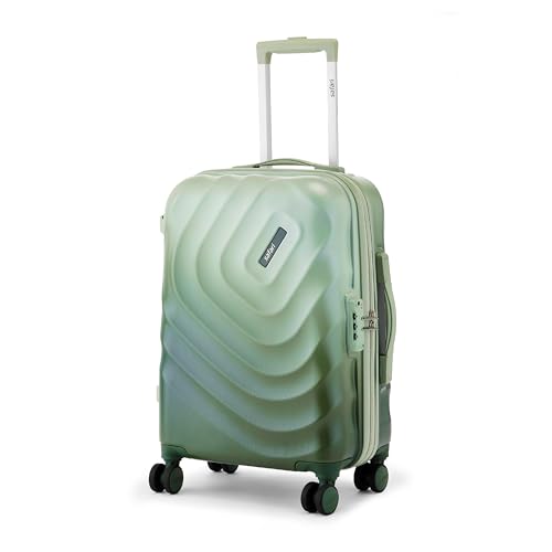 Image of Safari Select Haze 8 Wheels 57cm Cabin Trolley Bag Hard Case Carry-on Polycarbonate Luggage, TSA Lock, Anti Theft Securi Zipper, Organized Interior, Suitcase for Travel, Tropica