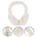 TOYANDONA Women’s Foldable Furry Earmuffs Warm Ear Warmers for Adults Fashionable Winter Ear Protection Accessory in Light Beige Color