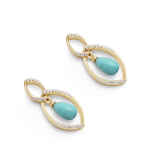 Boucles d'oreilles argent 925 nœud d'amour celte et turquoise véritable