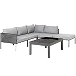 Beliani Lounge-Set Aluminium Grau